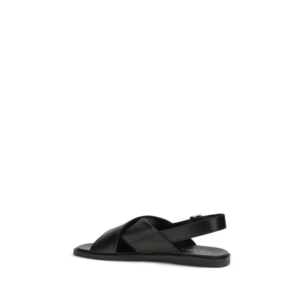 Prada Men Saffiano Criss-Cross Sandals - Picture 3 of 4
